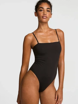 Купальник слитный женский Victoria's Secret 14460634 XS Черный/Розовый (1161607609)