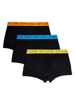 Боксеры мужские Cropp классические черные новые комплект 3 шт, размер L