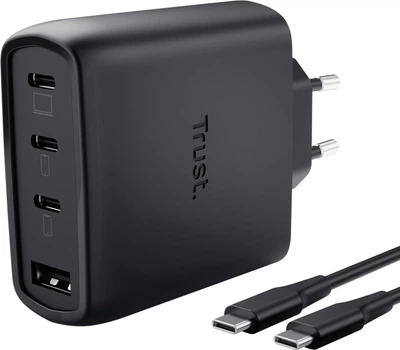 Ładowarka Trust Maxo 26067 3xUSB-C + USB-A 65W GaN Czarna (8713439260670)