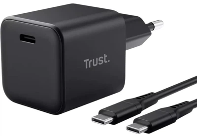 Ładowarka Trust Maxo 26046 USB-C 65W GaN Czarna (8713439260465)