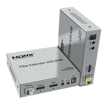 HDMI подовжувач STONE по оптоволокну 20км з KVM, RS232, IR, 4K 60Гц