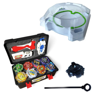 Подарочный набор Beyblade Burst QuadDrive — 8 бейблейдов, арена, кейс