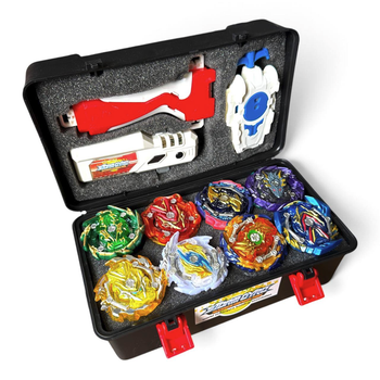 Подарунковий набір Beyblade Burst Rise Season 6 — 8 бейблейдів, кейс, 2 лаунчери, ручка, лаунчер-ліхтарик, монтажний ключ