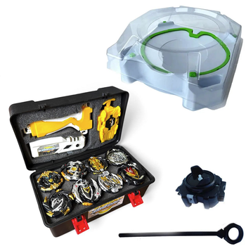 Подарунковий набір Beyblade Burst Gold Edition — 8 бейблейдів, арена, кейс