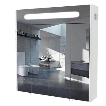 Зеркальный шкаф Aqua Rodos Париж 800x800 с подсветкой, белый (АР000001164)