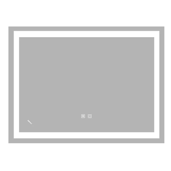Зеркало для ванной комнаты Zerix Kubix MR03 600x800 прямоугольное, с фронтальной LED-подсветкой (ZX6053)