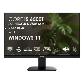 Комплект монітор+ неттоп HP/MSI EliteDesk 800 G3 s1151 Монітор 27" Core i5-6500T/DDR4 8GB/ SSD256GB M.2/ Wi-Fi Black Міні ПК - Б/У