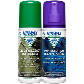 Набір Nikwax для чищення взуття з тканини та шкіри, по 125 мл