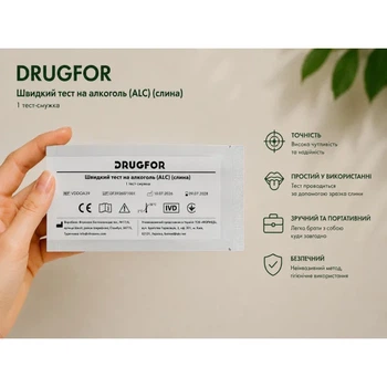 Tест на алкоголь ALC- в слині DRUGFOR