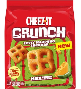 Снеки Cheez-It Crunch Zesty Jalapeno Cheddar Cheesy Baked Snacks 184г