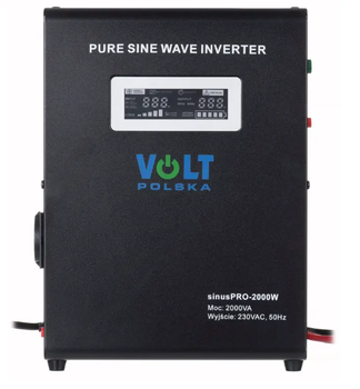 Інвертори напруги Volt Polska SINUS PRO 2000 W 24/230V 1400/2000W із зарядкою Гібридний перетворювач