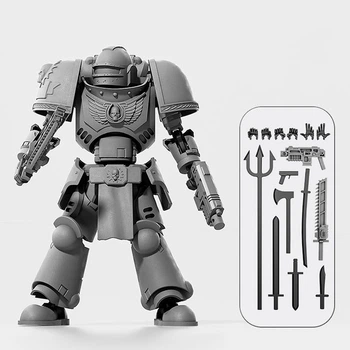 Екшн-фігурка-конструктор Galactic Warden рухома 13 см зі зброєю Сірий
