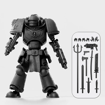 Екшн-фігурка-конструктор Galactic Warden рухома 13 см зі зброєю Чорний
