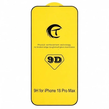Защитное стекло для iPhone 18 Pro Max | 17 Pro Max 9D Black