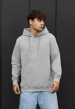 Мужской Худи Стаф Светло-серый Однотонный С Логотипом Staff Logo Light Gray XXL (402684)