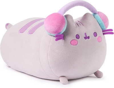 Мягкая игрушка Pusheen Cat Gamer Girl Log Squisheen Кот с наушниками