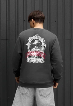 Свитшот Мужской Стаф Темно-серый Однотонный Спортивный Staff History Dark Gray XXL (402589)