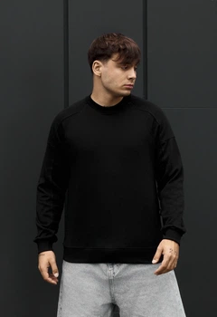 Свитшот Мужской Стаф Черный Спортивный Staff Black L (402525)