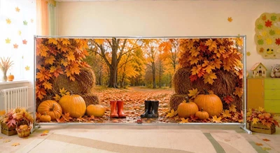 Баннер осенний для фотозоны PHOTODECOR «Парк золотых тыкв» 1 кв.м.