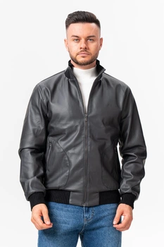 Куртка из экокожи K.O.R 26390 Серая (GREY) L