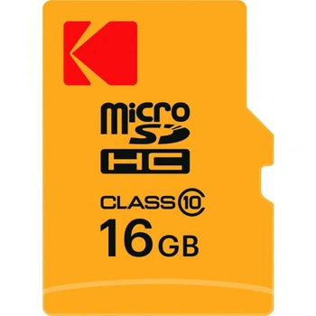 Карта памяти Kodak 16GB microSDHC class 10 UHS-I (EKMSDM16GHC10CJ60K) (23538)