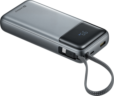 Powerbank Sandberg All-in1 Powerbank 20000 mAh 67W Built-In USB-C Cable PD Grey (5705730421297)