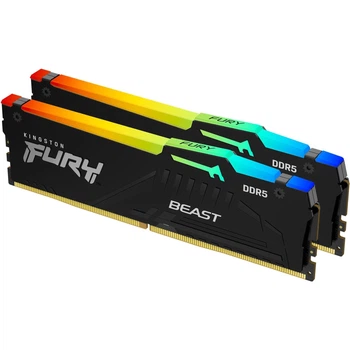 Модуль памяти DDR5 Kingston FURY Beast RGB 2x16GB 6000MHz Black (KF560C30BBEAK2-32) [154337]