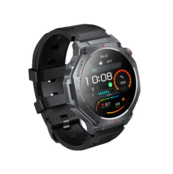 Смарт часы HOCO Y37 AMOLED 1.43" GPS Bluetooth звонки 3ATM SpO₂, черные