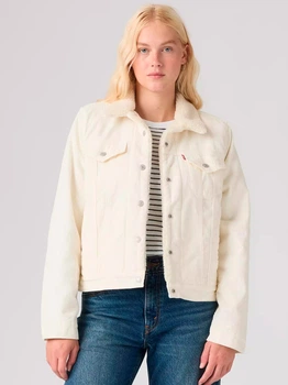 Вельветовая куртка с мехом женская Levi`s 572999604 S Молочная (1161530599)