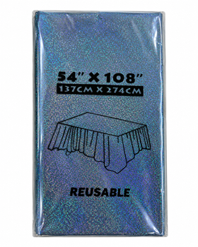 Скатертини голографічні пластикові Royal Blue 137×274 см 3 шт.