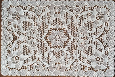 Вінілова серветка біла 30×45 см, з визерунком, Модель S107W