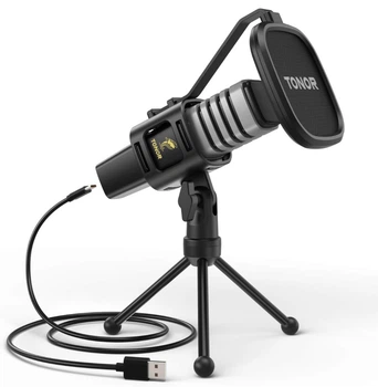 USB микрофон TONOR TC30 конденсаторный для ПК, стриминга, подкастов, записи звука