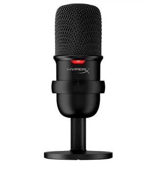 Мікрофон HyperX SoloCast USB для стрімінгу та подкастів, кардіоїдний, 24bit/96kHz, Tap-to-Mute