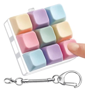 Брелок антистресс кейкап-кликер Sibba Keyboard Fidget Toy Клавиатура на 9 клавиш