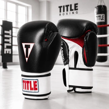 Боксерські рукавиці TITLE Classic Leather 2.0 Black/White/Red XXL 18 oz