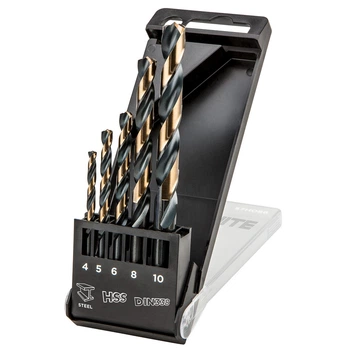 Свердла по металу Graphite 55H086 HSS-CNC 124° "Pro-Tec" 4.0 - 10.0 мм набір 5 шт