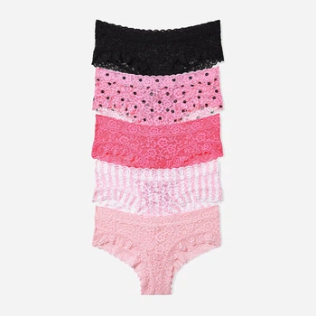 Набор трусиков бразилиана женских Victoria's Secret 781081046 M 5 шт Розовый микс (1161543468)