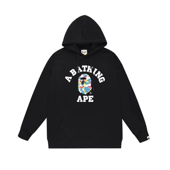 Худі BAPE демісезонне з капюшоном чорне XS (BP031)