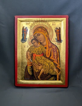Писаная Киккская икона Божией Матери (Милостивая) 19×25 см