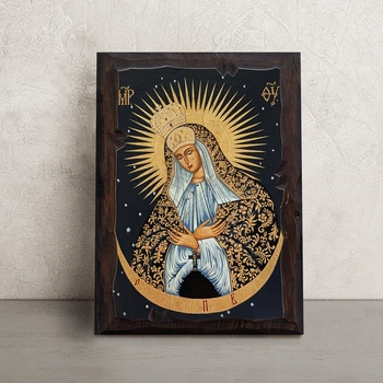 Писаная Остробрамская икона Божией Матери 15,5×20,5 см