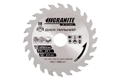 Диск пильный Granite 125 x 24T x 22.2 мм (5-12-524)