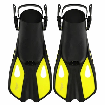 Ласты тренировочные короткие с открытой пяткой Cima 7646 размер XS (32-36) Black-Yellow