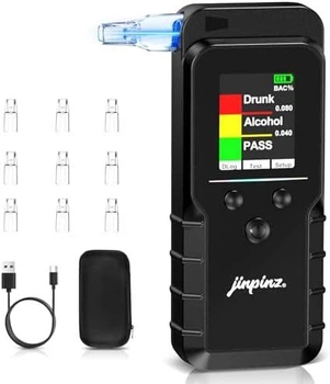 Алкотестер jinpinz K98 с электрохимическим сенсором портативный черный