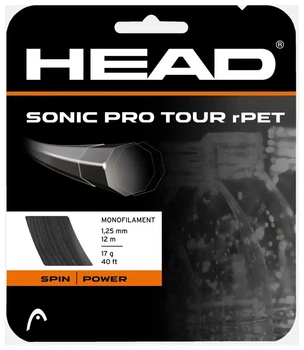 Струни для тенісу HEAD ( 281082 ) Sonic Pro Tour rPET (set) 2026 (Чорний, 16)