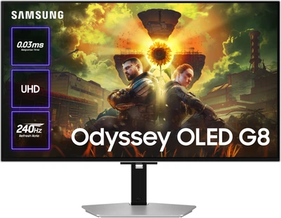 Монітор 32" Samsung Odyssey Gaming G80SH (LS32HG802SIXUA) -- 4K QD-OLED / 0.03 мс (GtG) / 240Гц / DCI 99% / DisplayHDR TrueBlack 400 / AMD FreeSync Premium Pro / Samsung OLED Safeguard+ / PIVOT / USB-C (98W)