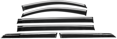 Ветровики на окна с хромом Niken Luxury (4 шт) для Toyota Sienna 2010-2020 гг