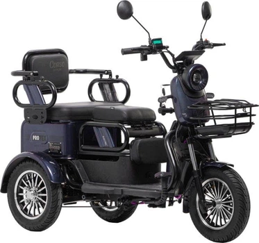 Триколісний Електроскутер Corso Protex MAX (1200W, 72V, 28Ah) Синий