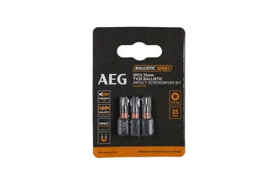 Бита ударная AEG AAK252TX25, TX25, 25мм (3шт) (4932479175)