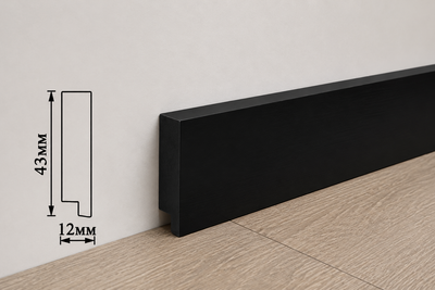 Дюрополимерный плинтус UMI «Черный» UMI4312P-B5004-4