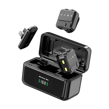Беспроводной микрофон для телефона USB C и Lightning Bluetooth 5.3 6 часов работы Wiwu Wi-WM005